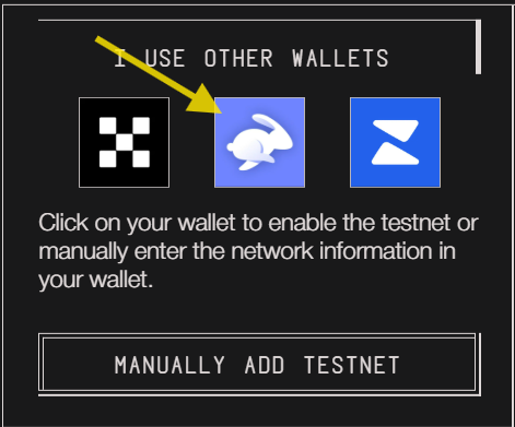 Capture d'écran de l'interface du site pour connecter son wallet à MegaETH    